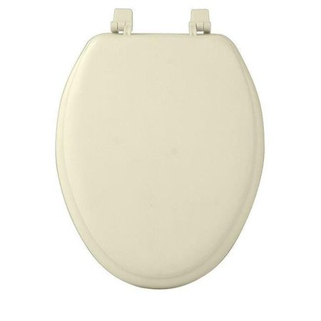 CHESTERFIELD LEATHER Fantasia Bone Soft Elongated Vinyl Toilet Seat; 19 in. CH32018